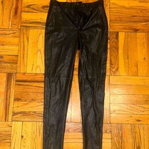 Excellent condition black faux leather pants